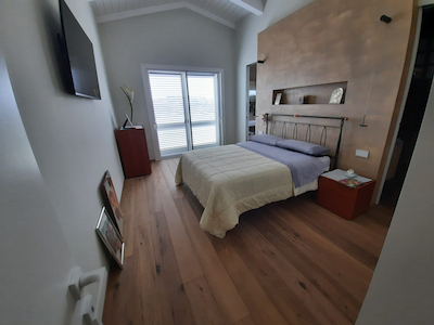 parquet in rovere spazzolato in camera da letto